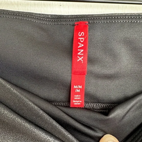 Spanx Faux Leather Shimmer Leggings - Picture 3 of 5